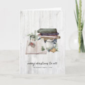 Rustic Merry kerst Greenery Simple Holiday Kaart (Voorkant)