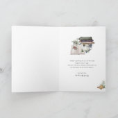 Rustic Merry kerst Greenery Simple Holiday Kaart (Binnen)