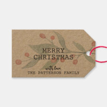 Rustic Merry kerst Holly Berry Waterverf red