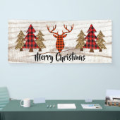 Rustic Merry-kerstbanner Spandoek (Beurs)