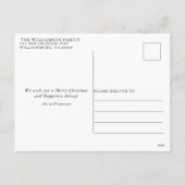 Rustic Merry kerstboom Red Truck Foto Feestdagenkaart (Achterkant)