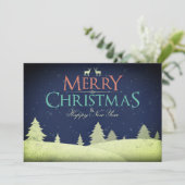 Rustic Merry Kerstfamilie Foto Holiday Feestdagenkaart (Staand voorkant)