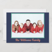 Rustic Merry Kerstfamilie Foto Holiday Feestdagenkaart (Achterkant)