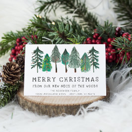 Rustic Merry-kerstfamilie Foto's Aankondiging