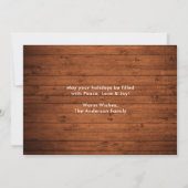 Rustic Merry-kerstfotokaart Kaart (Achterkant)