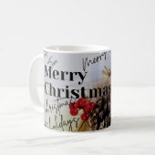 Rustic Merry Kerstmis Koffiemok (Voorkant links)