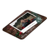 Rustic Merry Kerstmis - Onmiddellijke foto Magneet (Linkerzijde)