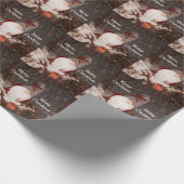 Rustic Merry Kerstmis Tree Patroon Cadeaupapier (Hoek)