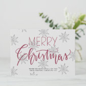 Rustic Merry-kerstscript bedrijf Feestdagenkaart (Staand voorkant)