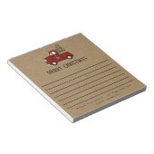 Rustic Merry Santa's Truck Country Notitieblok (Schuin)