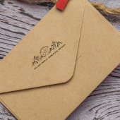 Rustic met de hand geschreven het Adres van de Ter Zelfinktende Stempel