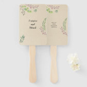 Rustic met Greenery Wedding Handwaaier (Voorkant en achterkant)