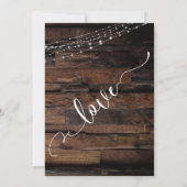 Rustic met lichten Nieuwe planning Uitgestelde tro Kaart (Achterkant)