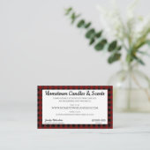 Rustic met rode en zwarte buffels visitekaartje (Staand voorkant)