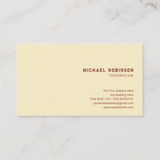 Rustic Metal Achtergrond Visitekaartje (Achterkant)