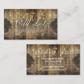 Rustic Metal and Wood Wedding Planner Business Car Visitekaartje (Voorkant / Achterkant)