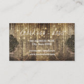 Rustic Metal and Wood Wedding Planner Business Car Visitekaartje (Achterkant)