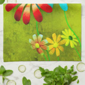 Rustic Metal Garden Flowers Kitchen Towels Theedoek (Gevouwen)