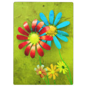 Rustic Metal Garden Flowers Klembord (Achterkant)