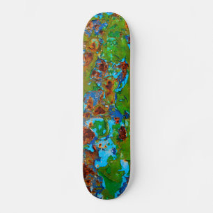 Rustic Metal Peeling Paint  Grunge Funny - Persoonlijk Skateboard