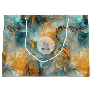 Rustic Metallic Paisley Abstract --geïnspireerd Groot Cadeauzakje