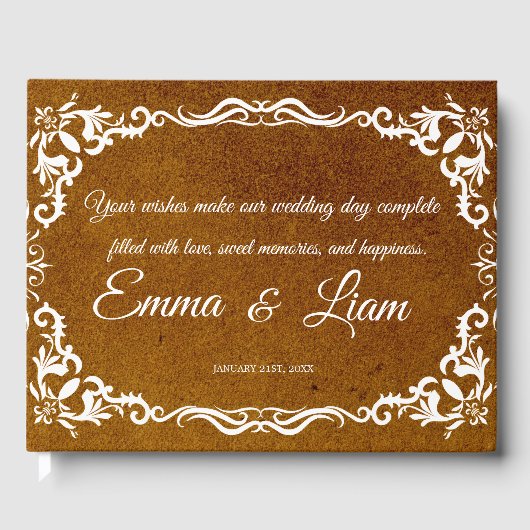 Rustic Mexican Wedding Guest Book Gastenboek (Voorkant)