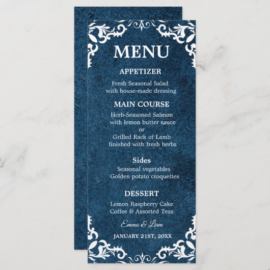 Rustic Mexican Wedding Menu Card (Voorkant / Achterkant)