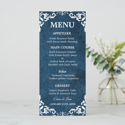Rustic Mexican Wedding Menu Card (Staand voorkant)