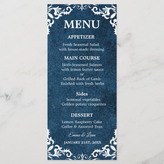 Rustic Mexican Wedding Menu Card (Voorkant)