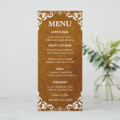 Rustic Mexican Wedding Menu Card (Staand voorkant)
