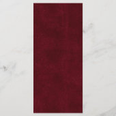 Rustic Mexican Wedding Menu Card (Achterkant)