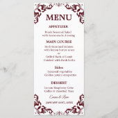Rustic Mexican Wedding Menu Card (Voorkant)