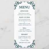 Rustic Mexican Wedding Menu Card (Voorkant)