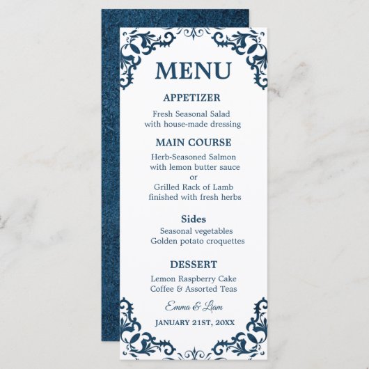 Rustic Mexican Wedding Menu Card (Voorkant / Achterkant)