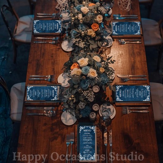 Rustic Mexican Wedding Menu Card