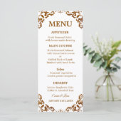 Rustic Mexican Wedding Menu Card (Staand voorkant)