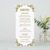 Rustic Mexican Wedding Menu Card (Staand voorkant)