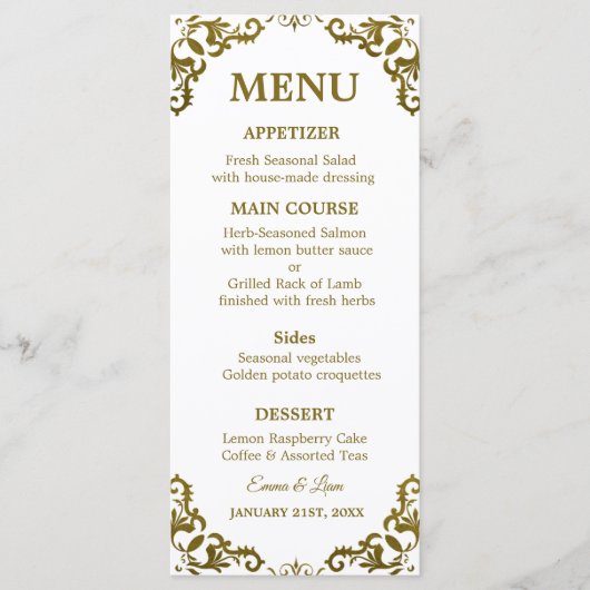 Rustic Mexican Wedding Menu Card (Voorkant)