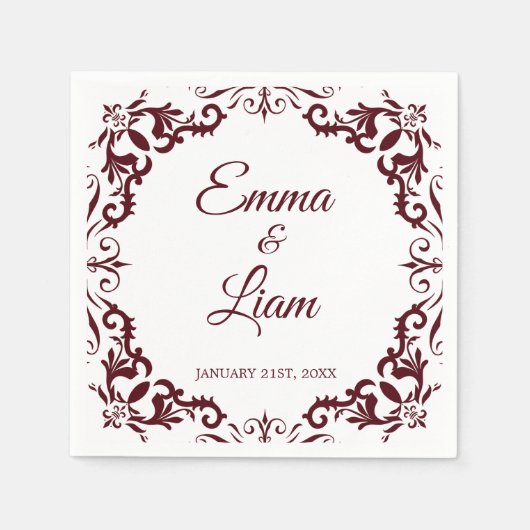 Rustic Mexican Wedding Napkins Servet (Voorkant)