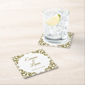 Rustic Mexican Wedding Paper Coasters Kartonnen Onderzetters (Insitu)