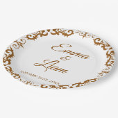 Rustic Mexican Wedding Paper Plates – Papel Picado Papieren Bordje (Gekanteld)