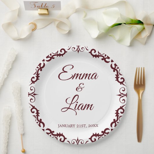 Rustic Mexican Wedding Paper Plates – Papel Picado Papieren Bordje (Huwelijk)