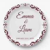 Rustic Mexican Wedding Paper Plates – Papel Picado Papieren Bordje (Voorkant)