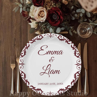 Rustic Mexican Wedding Paper Plates – Papel Picado Papieren Bordje