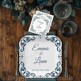 Rustic Mexican Wedding Paper Plates – Papel Picado Papieren Bordje