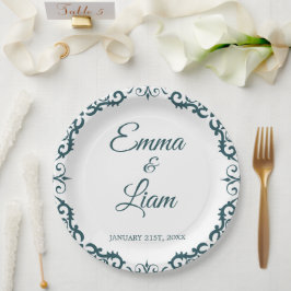 Rustic Mexican Wedding Paper Plates – Papel Picado Papieren Bordje