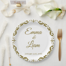 Rustic Mexican Wedding Paper Plates – Papel Picado Papieren Bordje