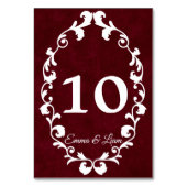 Rustic Mexican Wedding Table Number Card Kaart (Voorkant)