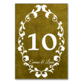 Rustic Mexican Wedding Table Number Card Kaart (Voorkant)
