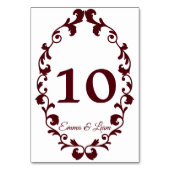 Rustic Mexican Wedding Table Number Card Kaart (Voorkant)